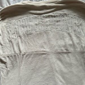 PINK beige suede pullover